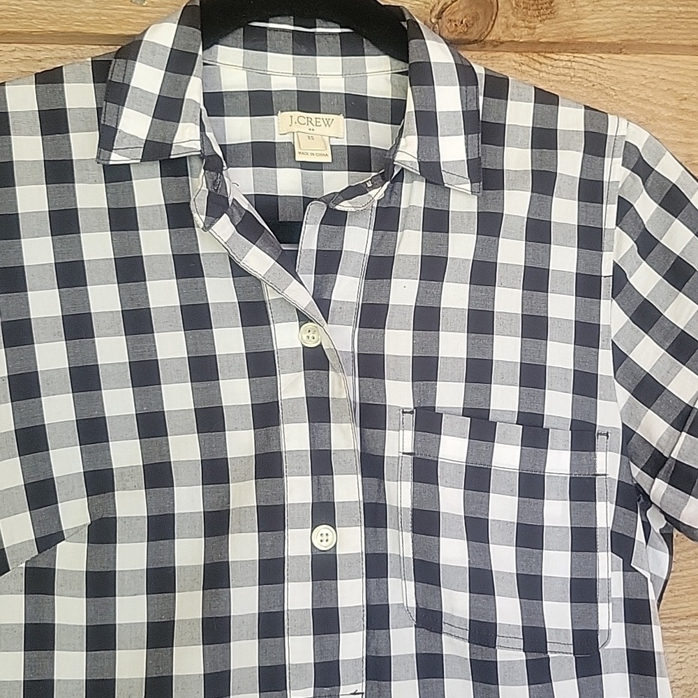 J. Crew Factory Size XSmall Black and White Gingham Dress - Picture 2 of 5